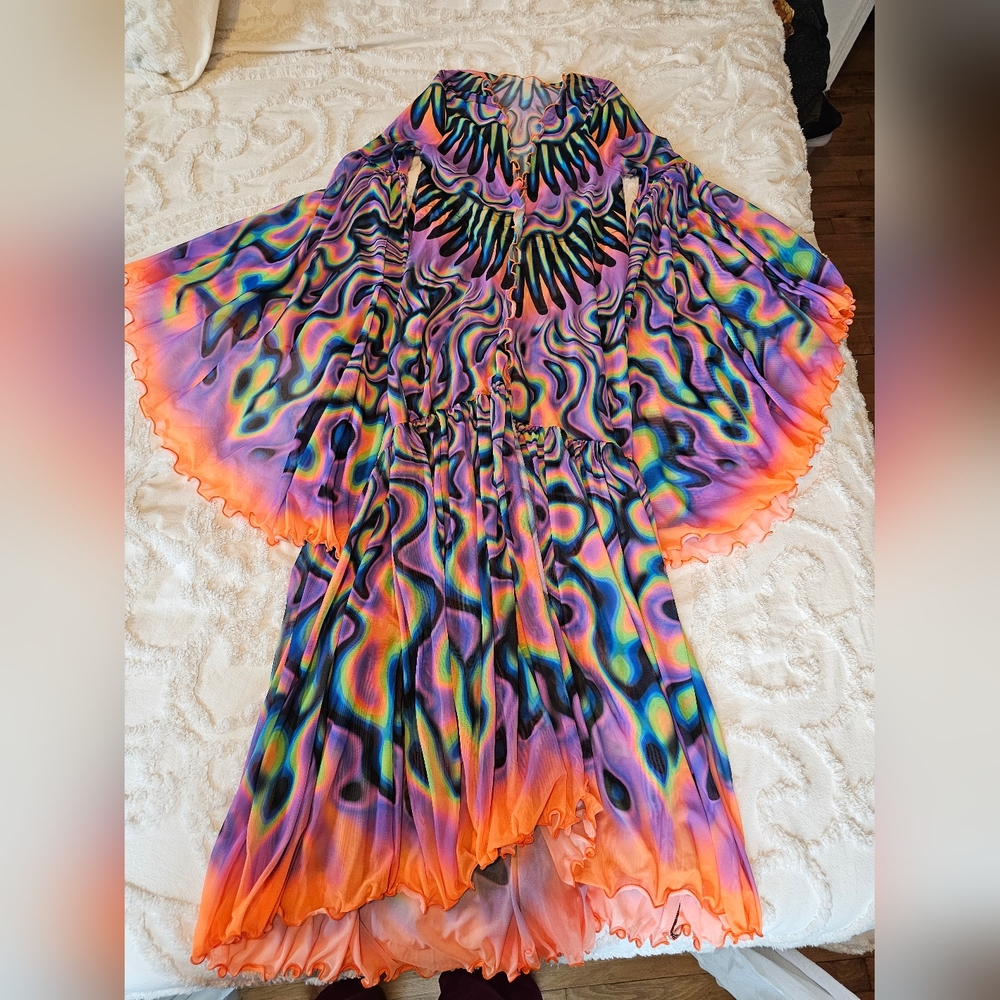 Badinka Acid Ripple Unisex Mesh Duster